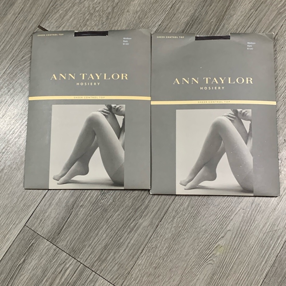 Ann Taylor Lot of 2 New In Package Sheer Control Top Hosiery size M Color:Bark